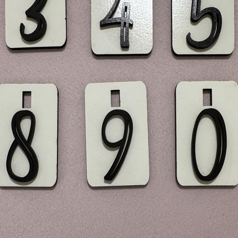 Black and White Number Wood Decor Set - Picture 6 of 6